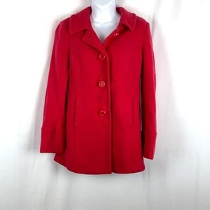 J.Crew Wool blend button front coat pockets 6